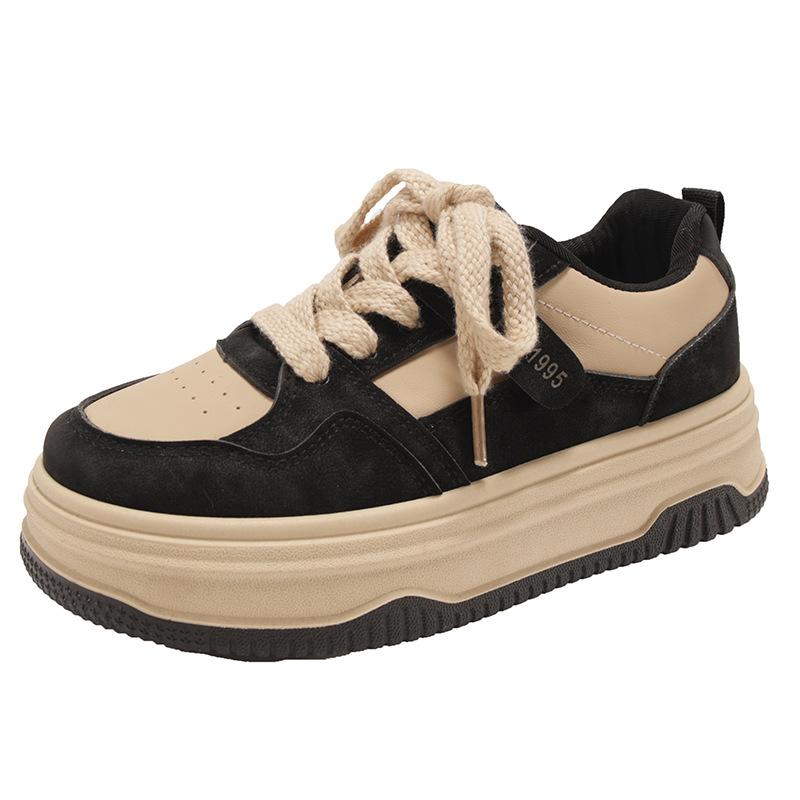 Versatile classic commuter platform white shoes women's 2025 new popular autumn height increase lightweight casual sports shoes