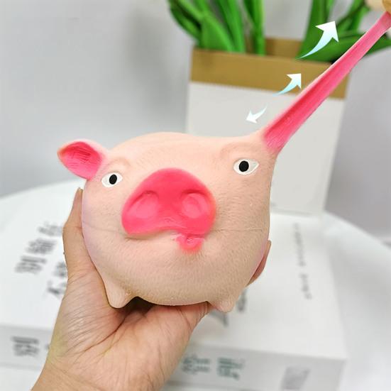 Stress Relief Pig Squeeze Toy Kids Adults Cartoon Pig Sensory Toy Portable