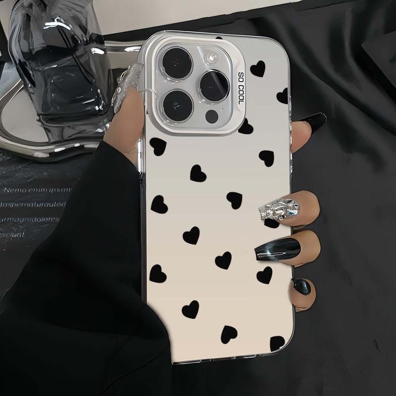 

Чехол для телефона с принтом в горошек и сердцем для IPhone 16 15 14 13 12 11 Pro Max X XR XS 7 8 Plus Mini SE 2020 2022 iPhone 13 Mini
