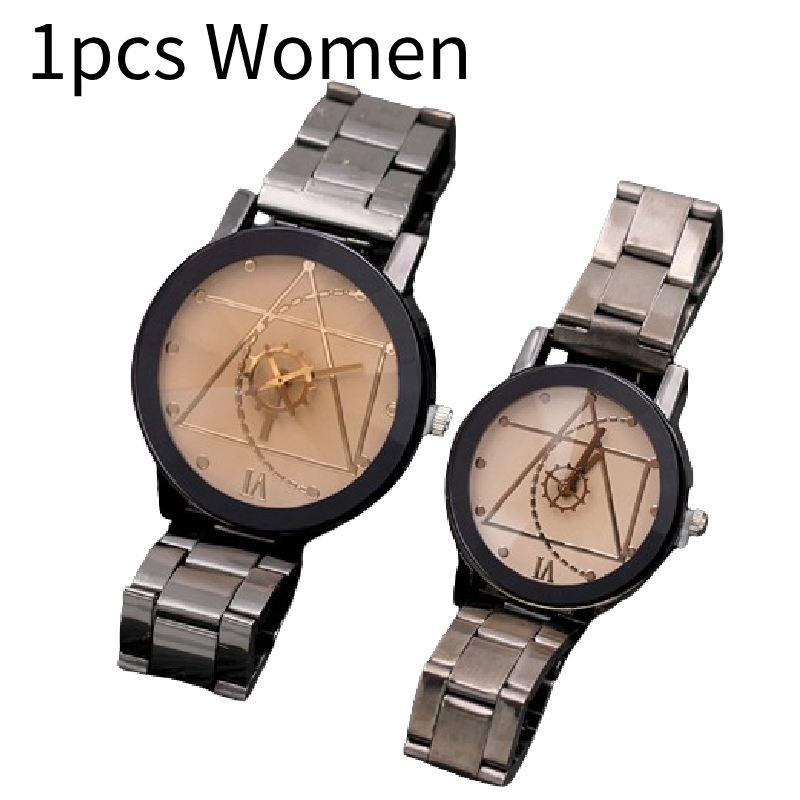 Steel Strap Gear Watch Fashion Couple Gift Simple Casual Elegant Practical And