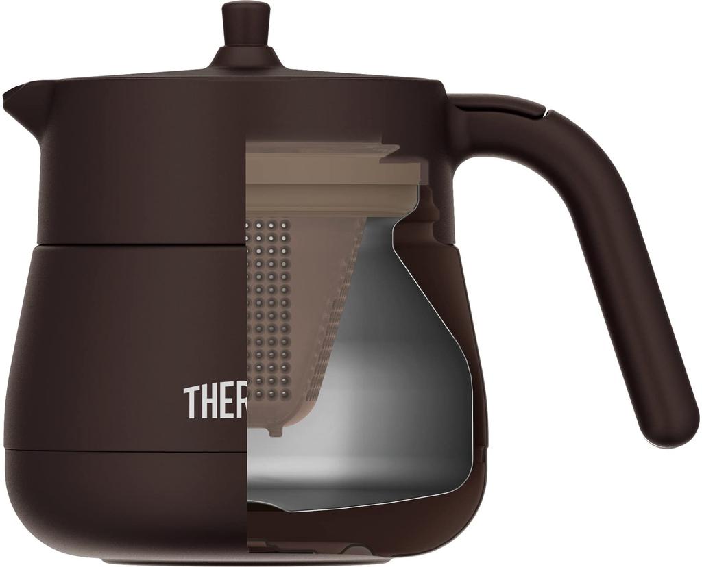 Teiera Termos Isolata Sottovuoto con Filtro 450ml Marrone TTE-450 BW