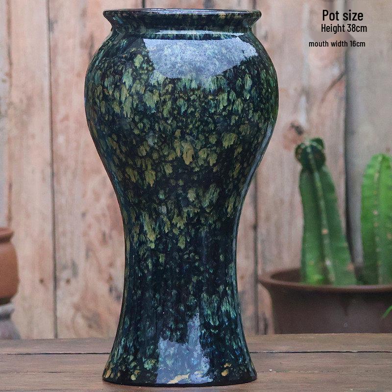 Large Coarse Ceramic Succulent Pot: Tall, Breathable, for Bougainvillea & Birds of Paradise