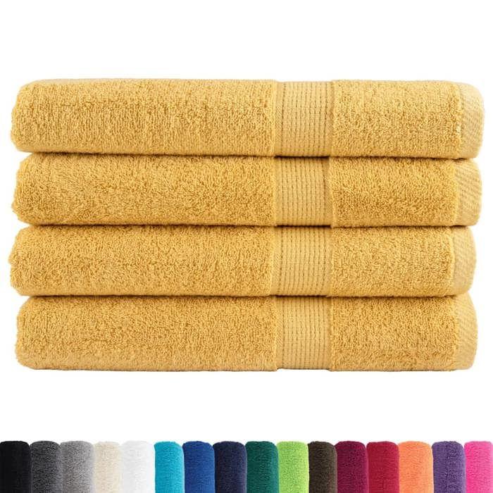 VidaXL Superior Quality Towels 4 Pcs, Shower Towels, Bath Sheets, Bathroom Guest Towels, 137294