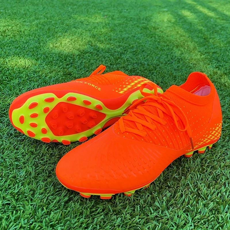 Men Soccer Cleats Shoes Long Spikes Football Boots Non Slip Turf Indoor Training Sports Futsal Shoes Match Professional Sneakers