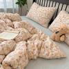 Class A Bed Pure Cotton Double-Layer Yarn, Cotton Quilt Cover Bed Sheet Quilt Cover Bed Hat Model Student Dormitory 3