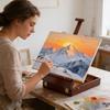 All In One Desktop Easel Art Organizers Featuring Adjustable Sections For Comfortable Drawing Painting Anywhere