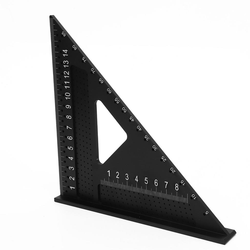 7 Inch Triangle Ruler 90 Degree Multi Hole Angle Ruler Carpenter Rafter Square for Woodworking and Construction
