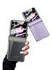 Samsung Z Flip6 Full Wrap Transparent Electroplated Magnetic Hinge Case