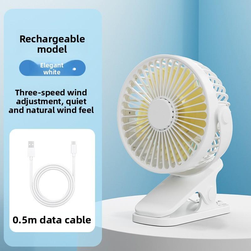 Usb Quiet Portable Desktop Fan With Clip Mount For Room Outdoors Activities Use