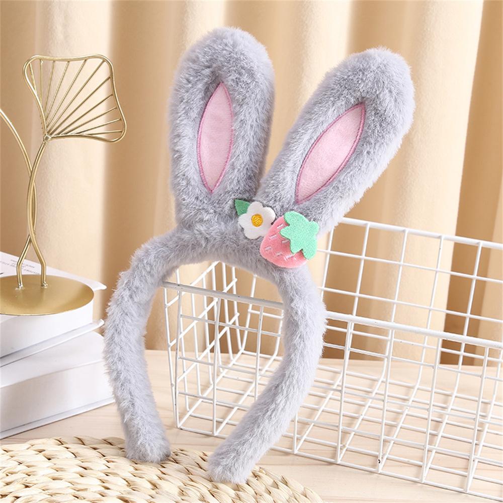 New Cartoon Plush Rabbit Ear Headband Hair Hoop for Women Girls Cosplay Props Bunny Ears Hairband Tiara Costume Hair Accessories