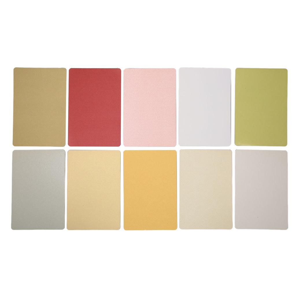 200Pcs Pearlescent Card Stock Assorted Colors Blank Metallic Cardstock Paper with Rounded Corners