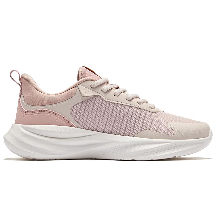 Hongxing Erke Linyun Daily Commuting Lightweight Rebound Low-Top Casual Running Shoes Women Sneakers Pink Gray Clay-Pink 52125103308-102