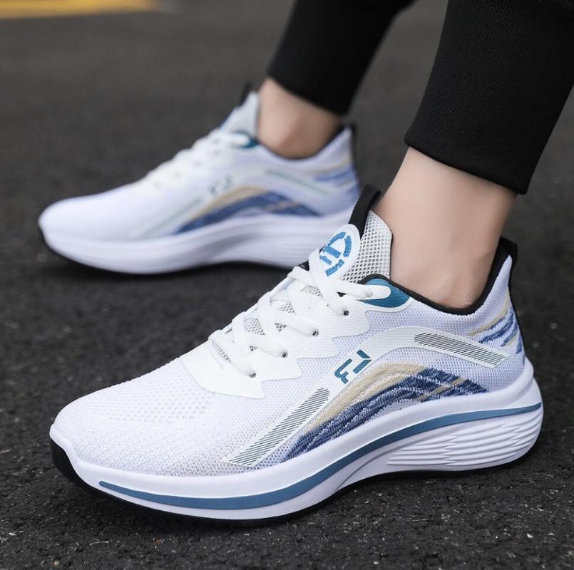 Flying Woven Breathable Mesh Surface Breathable Comfortable Cloth Shoes Casual Men's Fashion All-match Sneakers Men's Shoes