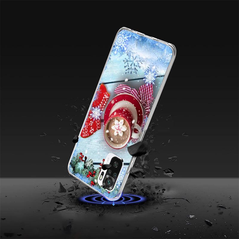 Winter Coffee Christmas Cover Phone Case For Xiaomi Redmi Note 15 14 13 12 11 10 Pro Plus 14S 12S 11S 11T 11E 10S Soft Fundas Sh