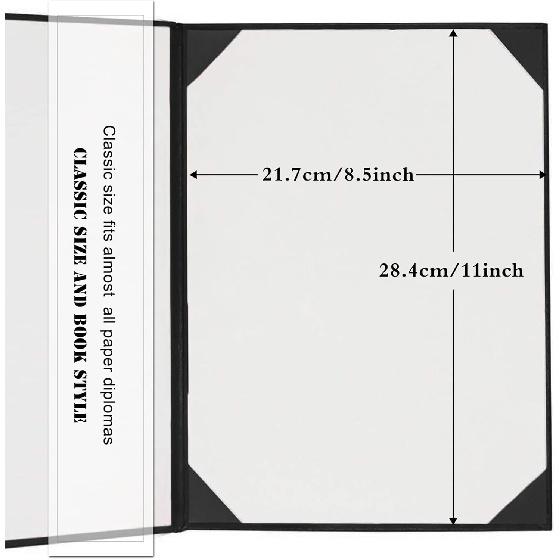 Diploma Cover Graduation Certificate Cover Diploma Holder Smooth 8.5x11