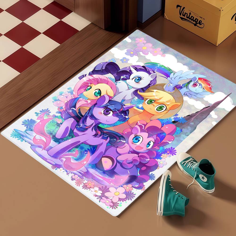 Cartoon My L-Little P-Pony Pink Entrance Door Mat Bedroom Living Room Doormat Home Balcony Anti-Slip Modern Home Decor