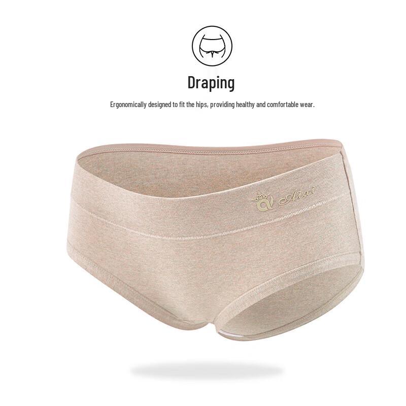 Yiershuang Women's Silk Antibacterial High-Waist Tummy Control Briefs 3-Pack