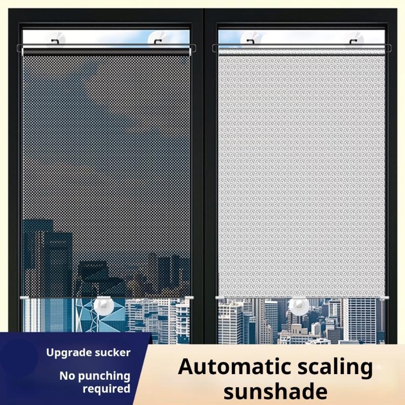 Auto Front Window Sunshade Extendable Foldable with PVC Material Blocks Harmful Rays Simple Installs for Most Vehicles