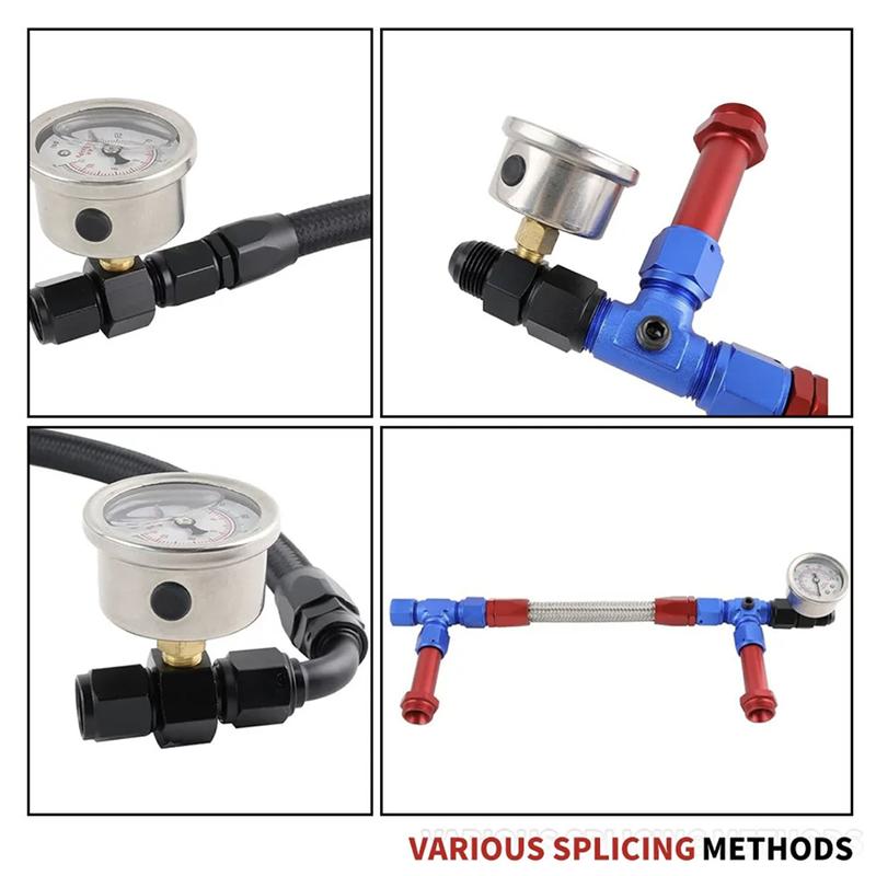 Car Modification Oil Distribution Cold Joint 1/8NPT Three-way Variable Diameter Conversion Screw Oil Pipe Oil Pressure Sensor