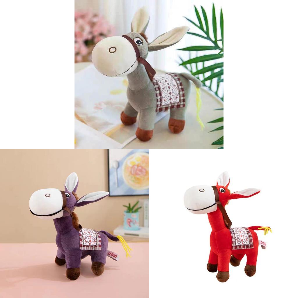 Plush Animal Toy Donkey Cartoon Soft Stuffed Doll Kids Gift For Childrens Day
