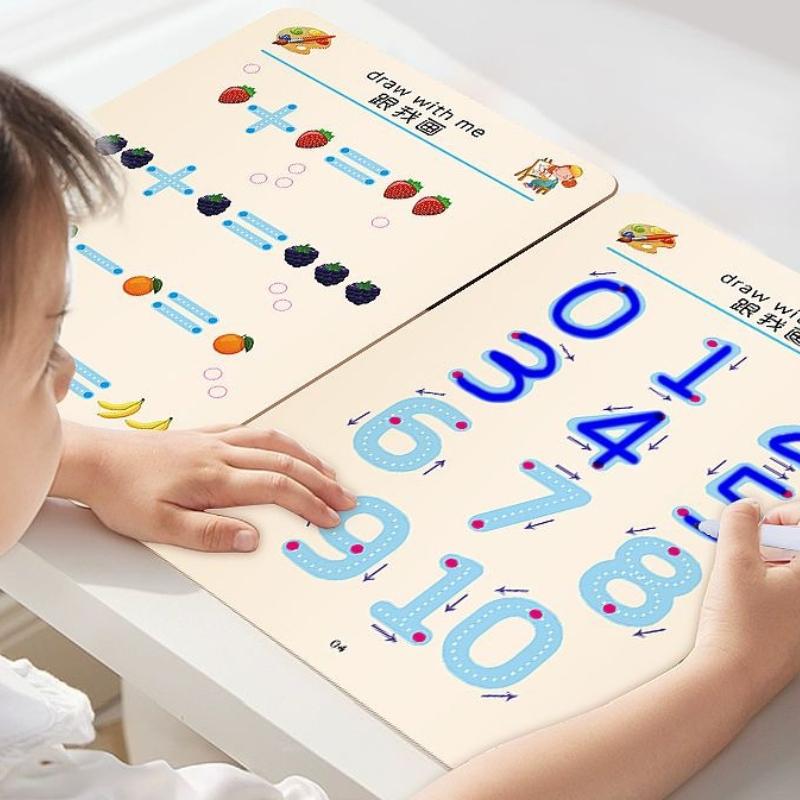 

Детская ранняя образовательная книга для обучения управлению ручкой, веселая стираемая книга для практики, картон A