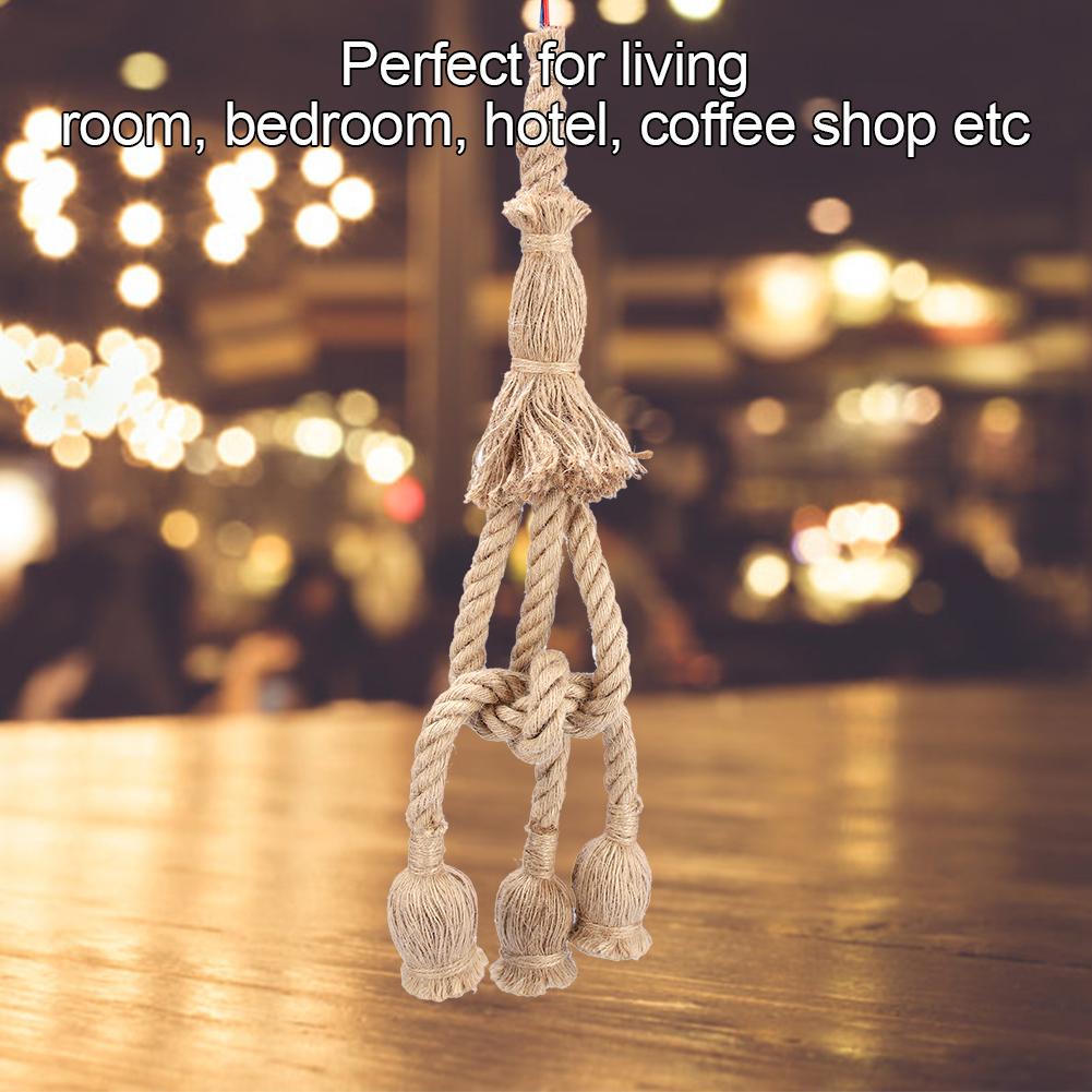 1.5M E27 Base Vintage Hanging Hemp Rope for Light Retro Lamp Ceiling Pendant (1 Head)