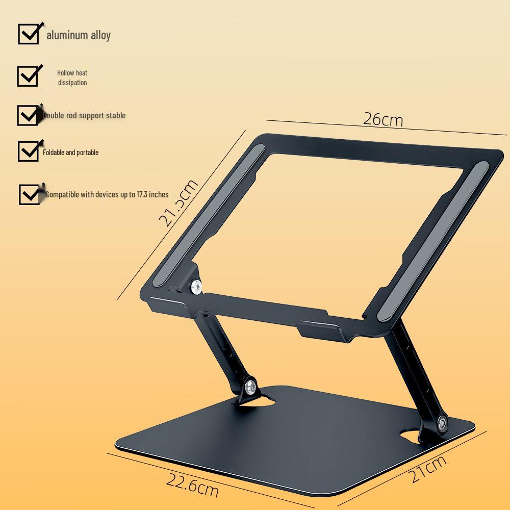 Adjustable Aluminum Alloy Laptop Stand with Cooling Features