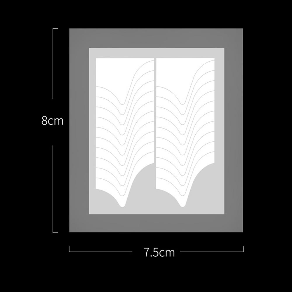 Francouzské samolepky na nehty 18 listů Samolepicí samolepky na manikúru Umělecké samolepky na nehty Tipy Samolepky se zakřivenými třásněmi