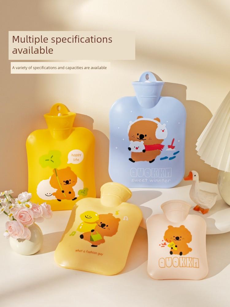 Hot Water Bottle, Water-Filled, Explosion-Proof, Thickened, Warm, Plush, Cute, for Female Students, To Warm the Stomach and the Bed