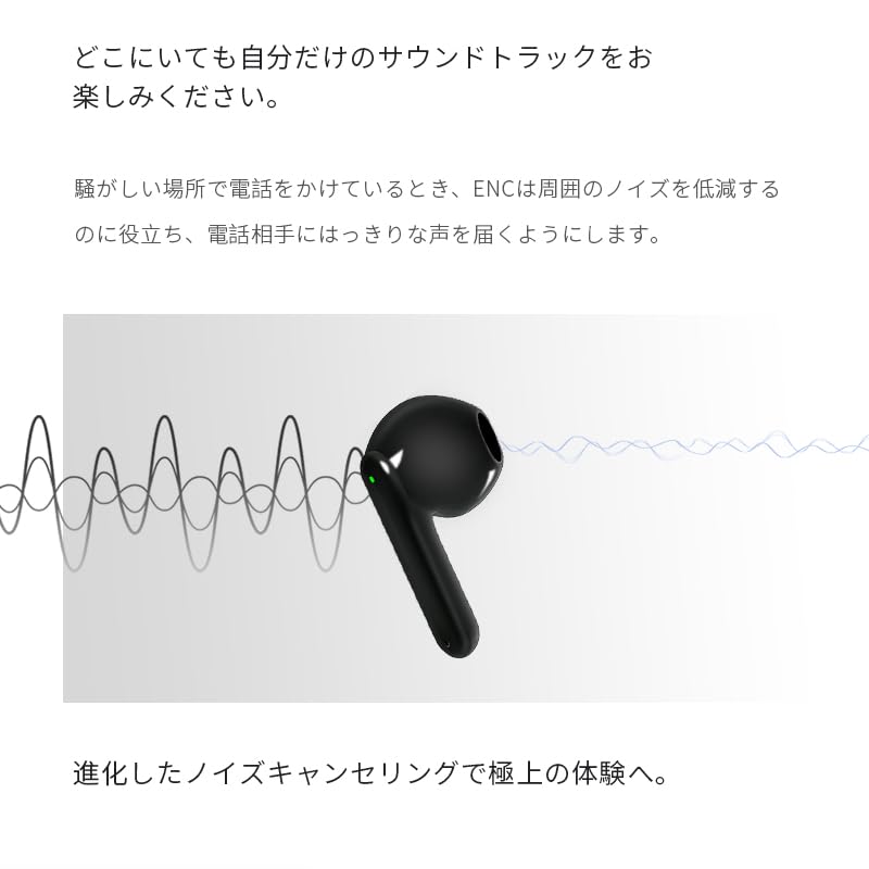 Bluetooth Earphones for Wireless Earbuds with ENC Noise 7 Hours of Continuous Separate Left and Right Comfortable Bluetooth Touch Waterproof and