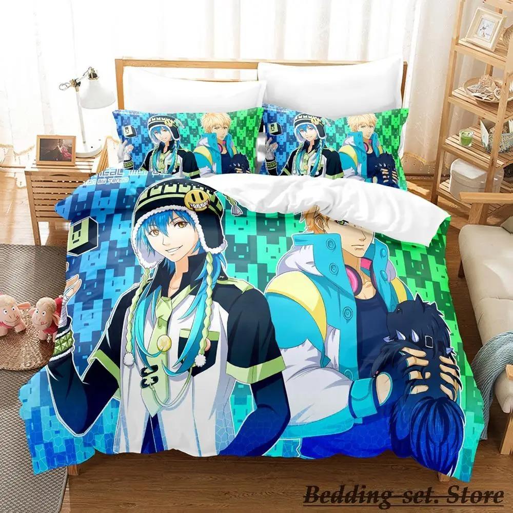 New DRAMAtical Murder Bedding Set Cartoon Anime Three-piece Set Adult Kid Bedroom Duvetcover Sets 3D Kawaii Letto Matrimoniale