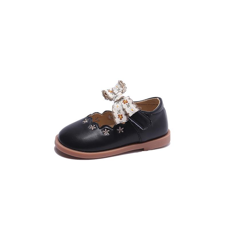 Cute Princess Moccasin Shoes 2024 Spring and Autumn New Soft Sole Bow Breathable Leather Shoes Lace Japanese Style Casual Shoes