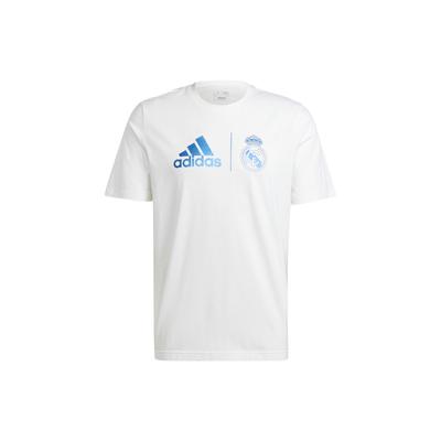 Real Madrid Graphic Tee Cultural Sports Round Neck Short Sleeve Men Tops White HT6463