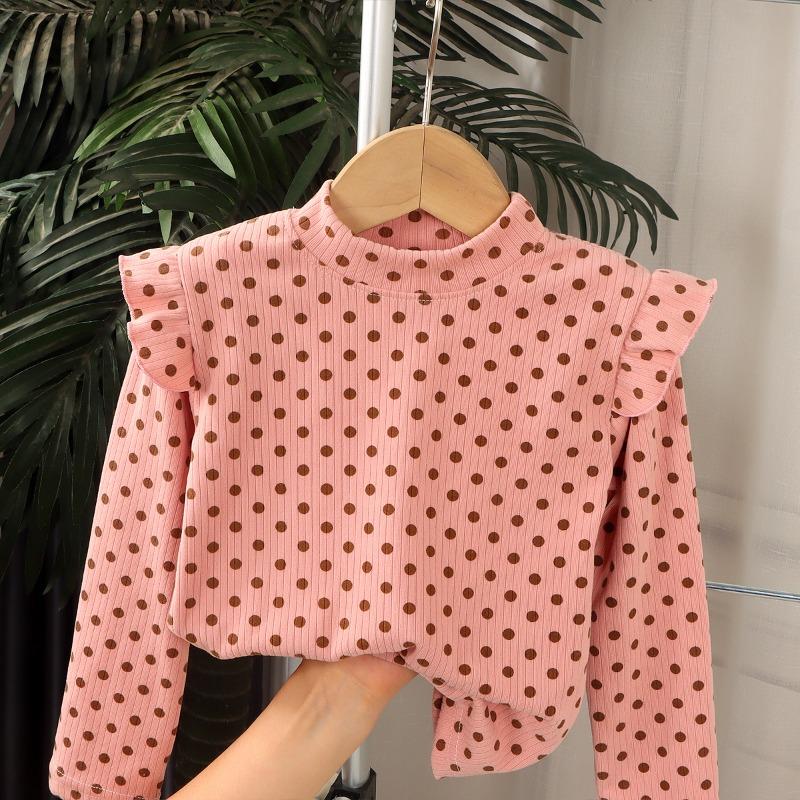 Children's Stylish Long-sleeved Versatile Printed Autumn-style Girls' Blouse with New Sleeves and Floral Print