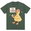 Funny Duck Im Tired Meme Graphic Tshirt Kawaii Cute Fashion Unisex Unisex T Shirts Oversized Cotton Casual Tee Shirts Streetwear