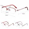New Women's Anti-blue Reading Glasses Half Frame Hanging Wire Fashion Business Presbyopia Glasses Reading Glasses For The Elderl