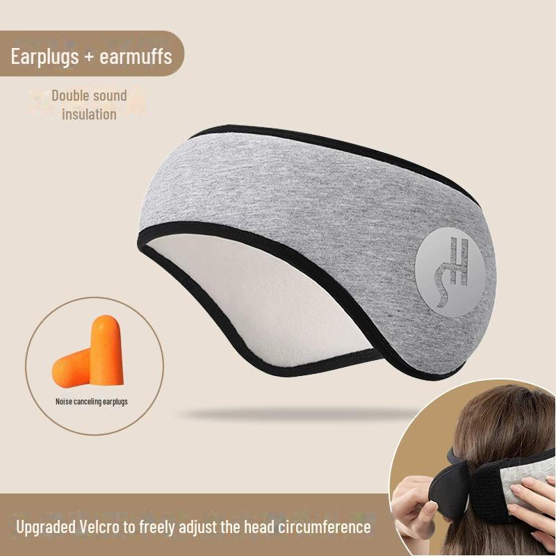 Universal Noise-Isolating Earmuffs with Eye Mask for Sleep & Outdoor Winter Sports - Velcro & Velvet for Men & Women