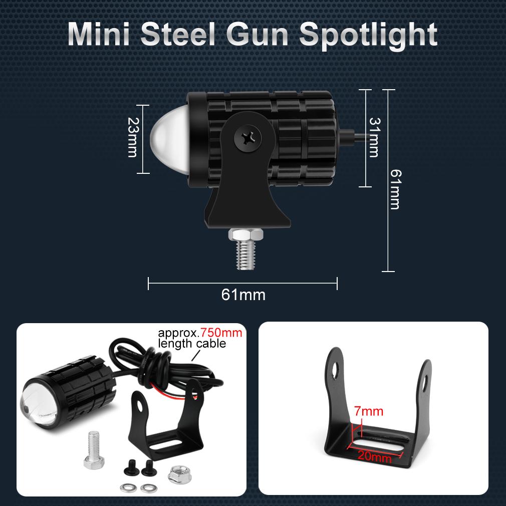 Motorcycle LED Headlight Spotlight Projector Lens Dual Color Super Bright Driving Light Auxiliary Lamp Moto Scooters Accessories