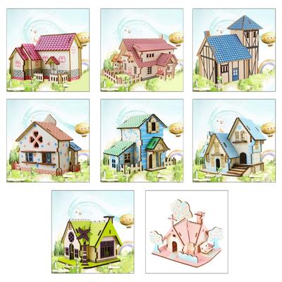 DIY Dollhouse Kit Jigsaw Puzzles Creative Room Mini for Doll House Accessories Educational Toys for Kids Teens Adult