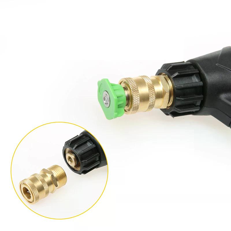 High Pressure Washer Connector Adapter 1/4" Female Quick Connect M14*1.5 Thread