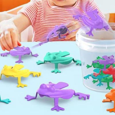 20Pcs Kids Bouncing Frog Toy Parent-child Interaction Nostalgic Toy Pocket-Size Colorful