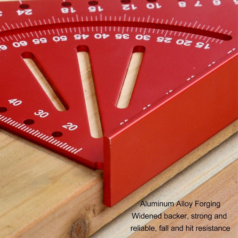 

7 Inch Protractor 90 Degree Marking Tool Multifunctional Multi Angle Measuring Tool DIY Projects красный