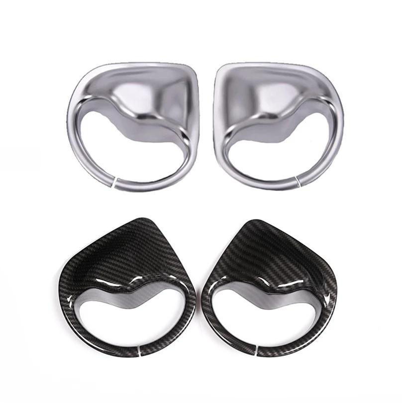 2 peças/conjunto de capa de decoração para cinto de segurança de carro estilo fibra de carbono, acabamento adequado para Jaguar XE 2016 - 2018, interior automotivo