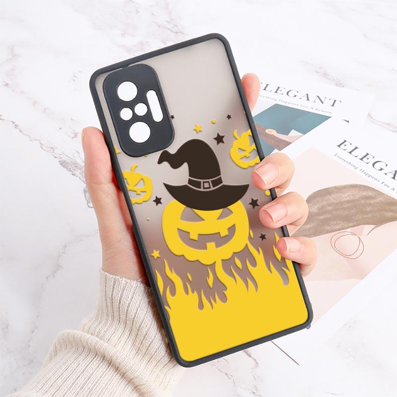 Halloween Scary Ghost Phone Case For Xiaomi Redmi 10C 9T 9A 9C Note 8 9 10 11 12 Pro Plus 5G 9S 12S 8Pro Funda Matte Clear Cover