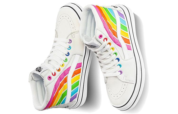 Sk8 Flour Shop X Sk8 Super ComfyCush Vans-Hi 'Rainbow' VN0A54EU2N7