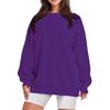 Unisex Crew Neck Long Sleeve Loose Fit Casual Top Solid Color Basic Sweatshirt Korean Fashion Pullover Blouse