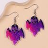 Personalized Colorful Bat Ghost Halloween Earrings Cartoon Pumpkins Spider Acrylic Drop Earring Cosplay Jewelry Accessory Gifts