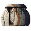 Men's Plus Size Thickened Velvet Cotton Jacket - Autumn/Winter Casual Multi-Pocket Warm Coat