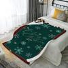 Merry Christmas Snowflakes Microfiber Flannel Cover Blanket Bedroom Living Room Sofa Soft And Comfortable Home Decoration