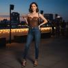 Fishbone Hollow Out Corset Top Back Tie Women Underwear Close Fit Lace Corset  Court Style